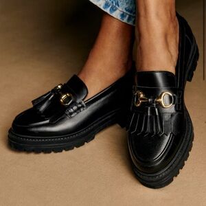 Sezane Amy Loafers Black New without box. Never worn